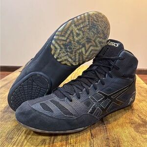 Asics Jb Elite Rare Black Gold Wrestling Shoes Size 11.5